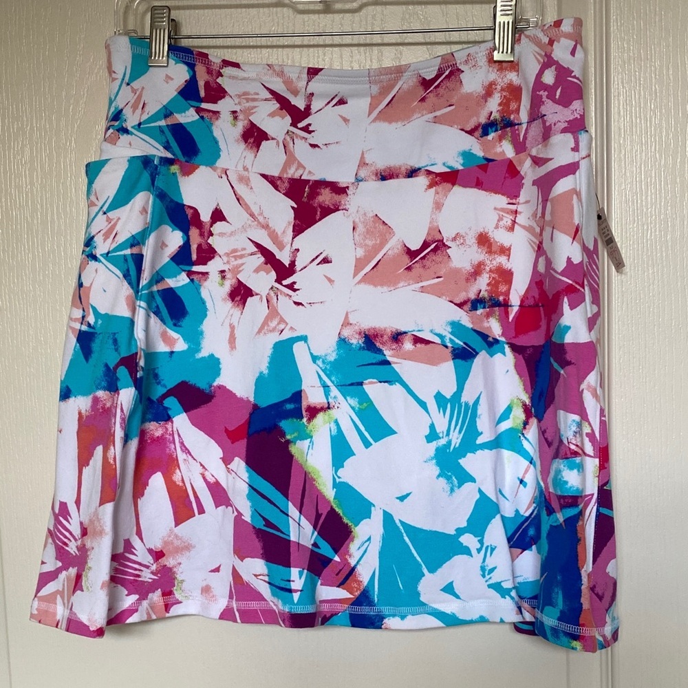 Talbots Vibrant Abstract Skort NWT